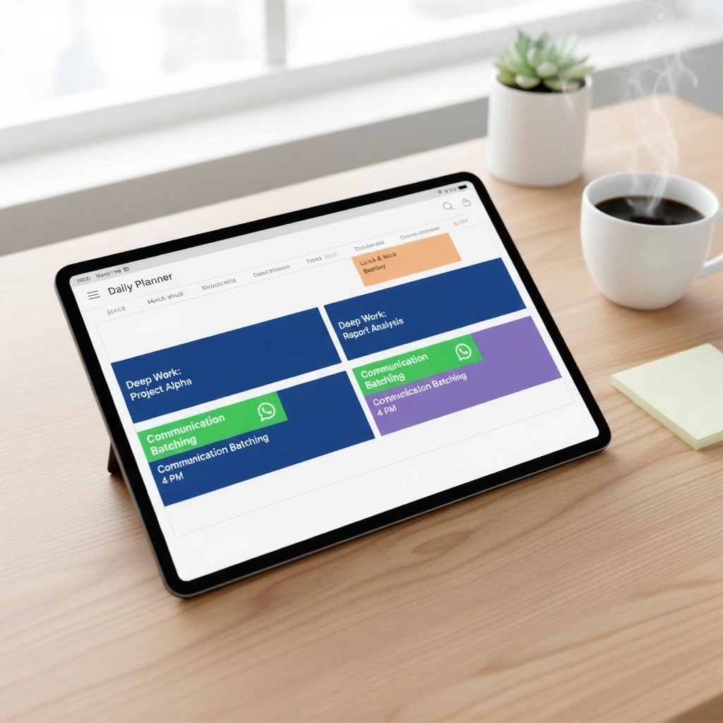 Time-batching communication blocks inside a work schedule